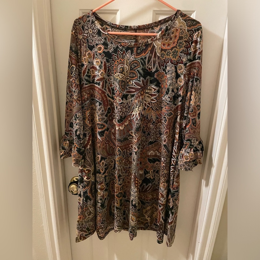 Floral Paisley swing dress